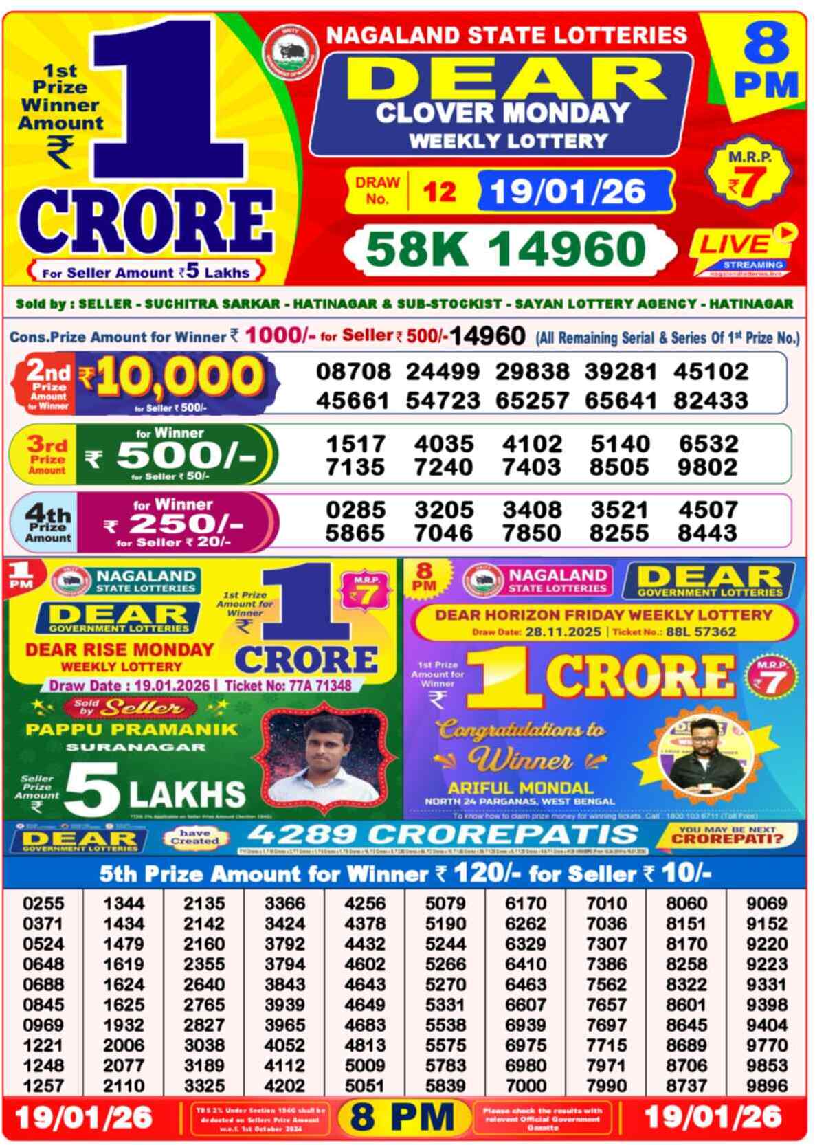 Lottery Result 8PM