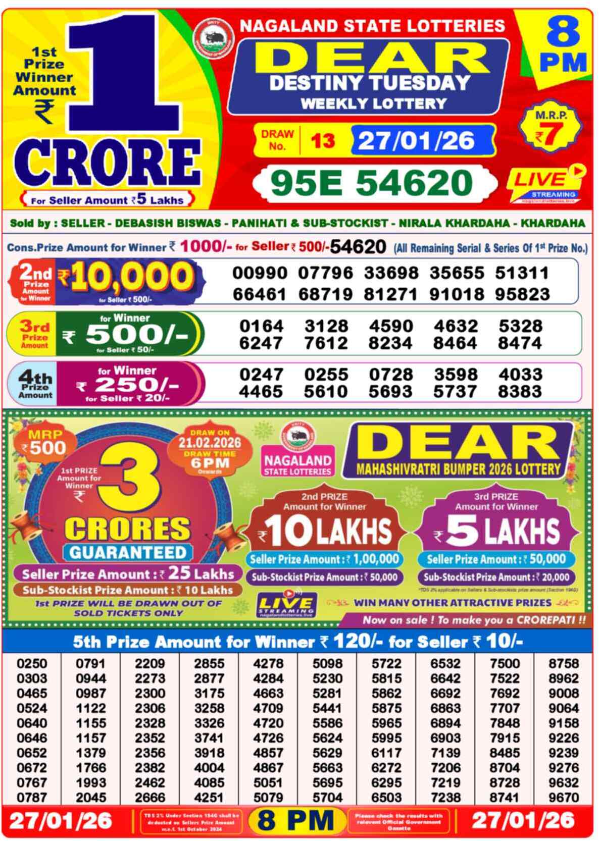 Lottery Result 8PM