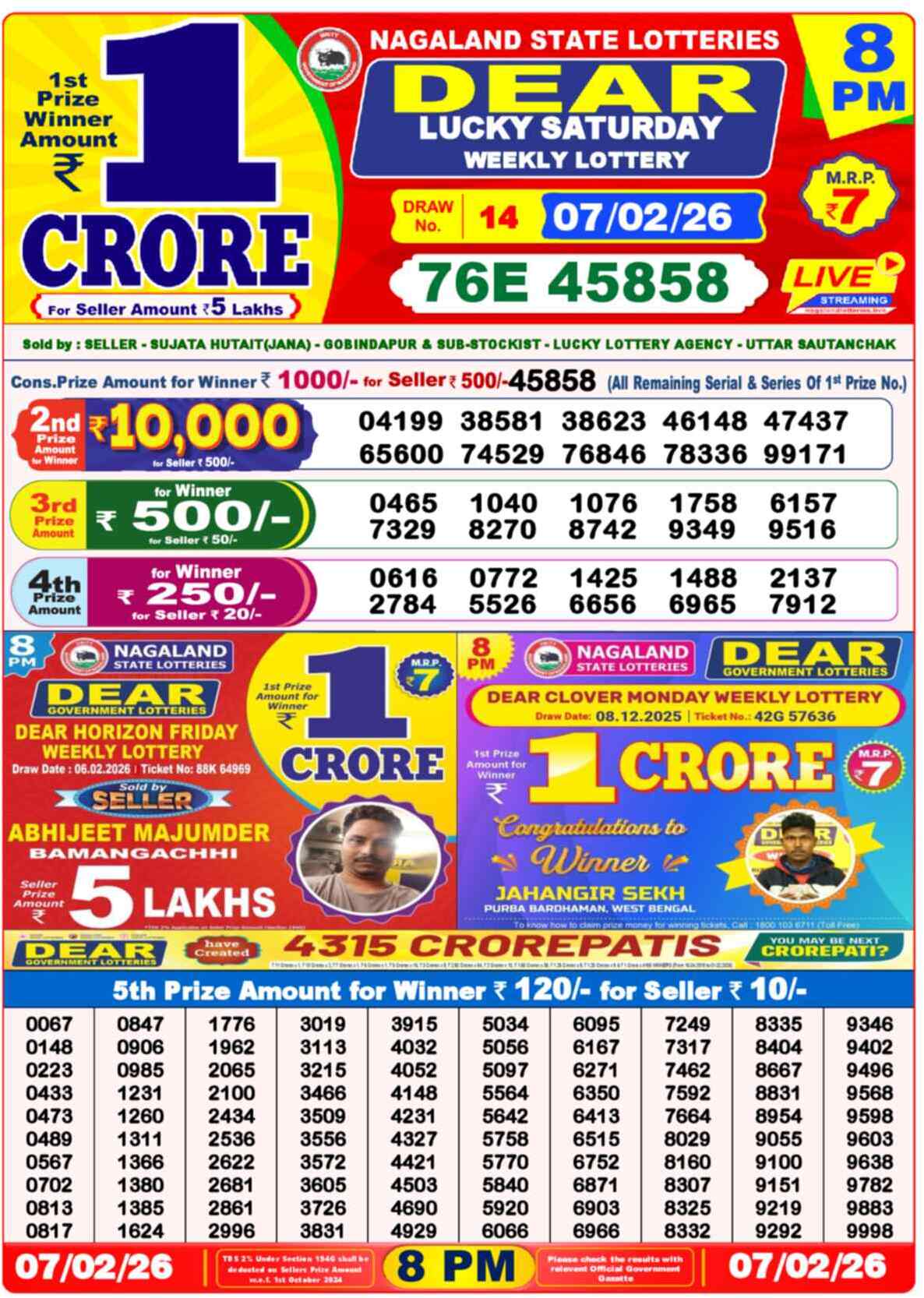 Lottery Result 8PM