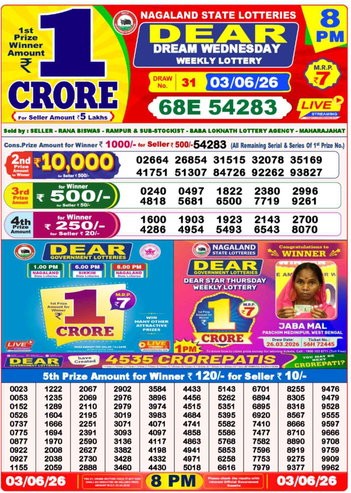 Lottery Result 8PM